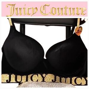 Juicy Couture Bold Logo Band Velvet Push-Up Bra